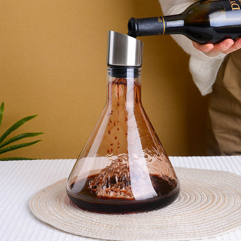 Waterfall Iceberg Wine Decanter - Handcrafted Crystal Glass Aerator with Artistic Flair