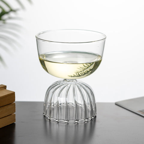 Borosilicate glass creative red wine glass home dessert ice cream bowl handmade heat-resistant water glass tall champagne glass