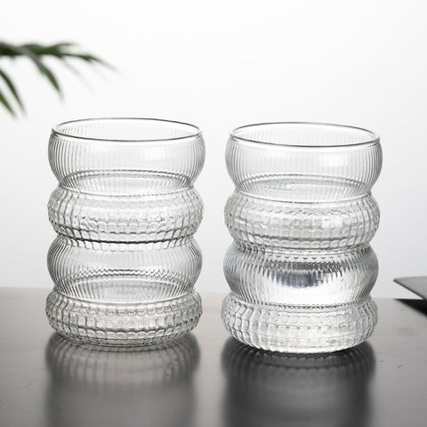 Creative high borosilicate glass cup large capacity juice green tea cup household cute caterpillar whiskey glass wine glass