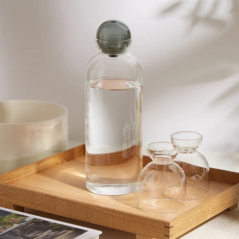 High borosilicate glass Danish minimalist luxury Scandinavian style transparent cool water bottle wine glass red wine bottle juice cold water bottle