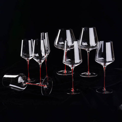 Crystal brushed red kinda red wine glass highball wine glass home set crystal glass modern simple