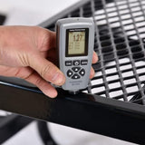Square Outdoor Steel Picnic Table 46" Black,with Umbrella Pole