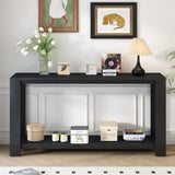Distinctive Features of a Minimalist Console Table with Bottom Shelf and Four Legs, Suitable for Entryway, Hallway, Living Room, Foyer, Corridor