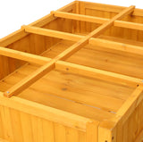Elevated 8 Pocket Herb Garden Bed，Mobile Raised Customizable Wood Planter for Herbs，Vegetables，Flowers w/Lockable Wheels，Storage Shelf，Drainage Holes