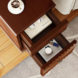 2 Drawer Modern Sofa Side Table, Narrow Side Table, Slim Nightstand for Living Room, Bedroom