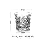 300ml Iceburg Whiskey Glass Bar Clear Engraved Glass Spirits Glasses