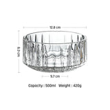 Vertical Stripe Crystal Prep Bowl Small Clip Bowl Tableware Clear Mini Glass Serving Bowl