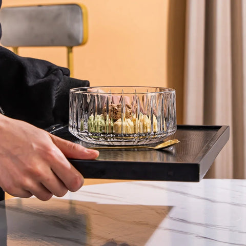 Vertical Stripe Crystal Prep Bowl Small Clip Bowl Tableware Clear Mini Glass Serving Bowl