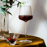 18.5 Ounce Elegant Stemmed Red Wine Glass Clear Lead Free Crystal Burgundy Glasses