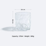 Japanese Glacier Frosted Glasses Clear Old Fashioned Whiskey Rock Glasses