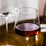 18.5 Ounce Elegant Stemmed Red Wine Glass Clear Lead Free Crystal Burgundy Glasses