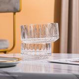 Vertical Stripe Crystal Prep Bowl Small Clip Bowl Tableware Clear Mini Glass Serving Bowl