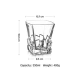 300ml Iceburg Whiskey Glass Bar Clear Engraved Glass Spirits Glasses