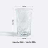 Japanese Glacier Frosted Glasses Clear Old Fashioned Whiskey Rock Glasses