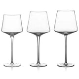 18.5 Ounce Elegant Stemmed Red Wine Glass Clear Lead Free Crystal Burgundy Glasses