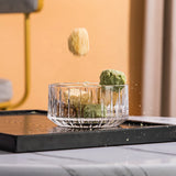 Vertical Stripe Crystal Prep Bowl Small Clip Bowl Tableware Clear Mini Glass Serving Bowl