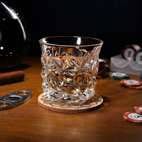 300ml Iceburg Whiskey Glass Bar Clear Engraved Glass Spirits Glasses