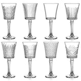 Vintage Chic Textured Embossed Stem Red Wine Glasses Thickened Wine Glasses