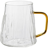 High borosilicate high temperature glass cup household mark milk coffee tea cup with handle high value hammer grain glass water cup