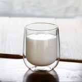Wholesale creative heat insulation high borosilicate glass household milk cup coffee cup office tea cup double-layer glass cups