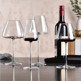 Luxury Burgundy Wine Glass Set - Classic Crystal Stemware for Discerning Connoisseurs
