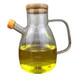 定制批发带刻度玻璃油壶厨房用品酱油麻油醋瓶隔热玻璃油壶