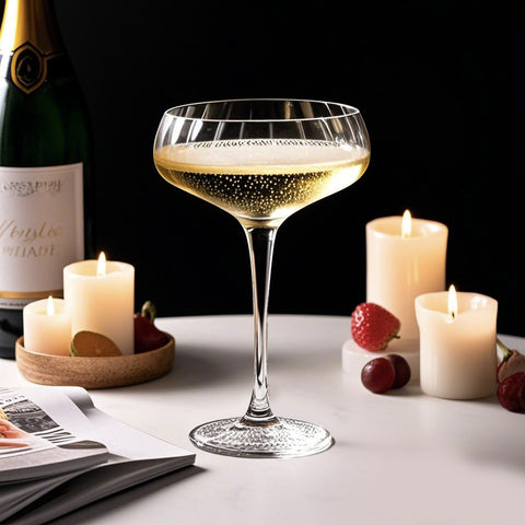 Creative Crystal Champagne & Cocktail Glasses Set – Elegant Stemware for Celebrations, Parties, and Toasts