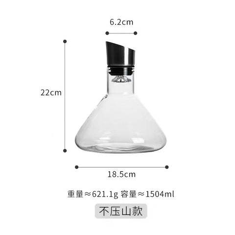 Light luxury Jinshan sober wine dispenser hotel restaurant table waterfall models glass iron mouth wine dispenser home wine cabinet ornaments