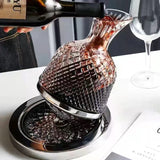 Unstoppable Spin Wine Aerator Set | Rotating Decanter & Wine Glasses - Premium Wine Spinner for Home - Elegant Rotating Aerator for Red Wine