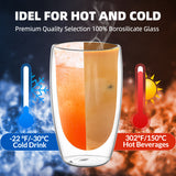 Borosilicate Double Layer Glass Coffee Mug Heat Insulation Heat Resistant American Simple Transparent Glass Mug With Handle Office Tea Cups