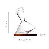 Hot not to fall down to wake up creative gyroscope rotating wine dispenser household crystal glass shaking wake up wine dispenser