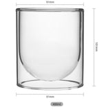 High borosilicate glass candle cups heat-resistant double-layer heat insulation candle empty cup containers bedroom with transparent candle holders