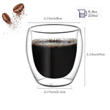 Double insulated glass cup household creative breakfast milk juice drink cup borosilicate glass coffee cups