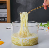 High borosilicate glass pots and pans high temperature resistant stew pots and pans household soaking pots and pans transparent glass environmentally friendly soup pots and pans