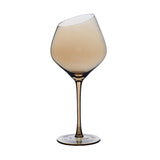 「Perfect for Celebrations」Angled-Bowl Crystal Wine Glasses with Gradient Coating - Professional Champagne Set for Hosting Events