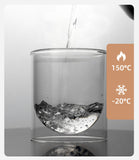 High borosilicate glass candle cups heat-resistant double-layer heat insulation candle empty cup containers bedroom with transparent candle holders