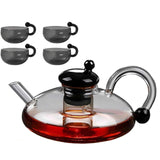High borosilicate high temperature filtration teapot glass teapot heat-resistant glass tea set home coffee maker