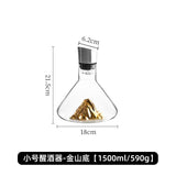 Light luxury Jinshan sober wine dispenser hotel restaurant table waterfall models glass iron mouth wine dispenser home wine cabinet ornaments