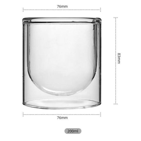High borosilicate glass candle cups heat-resistant double-layer heat insulation candle empty cup containers bedroom with transparent candle holders