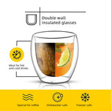 Double insulated glass cup household creative breakfast milk juice drink cup borosilicate glass coffee cups