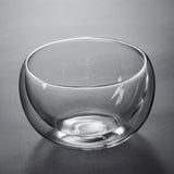 High Borosilicate Double Insulated Glass Bowl Transparent Household Double Fruit Salad Bowl Cereal Muesli Breakfast Salad Bowl