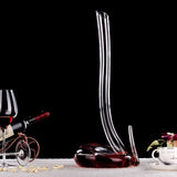 Handcrafted Crystal Glass Artistic Wine Decanter – Serpentine Design, Premium Decorative Piece (Masterful Craftsmanship)"