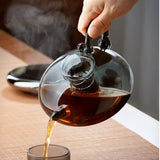 High borosilicate high temperature filtration teapot glass teapot heat-resistant glass tea set home coffee maker