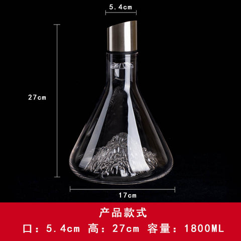 Waterfall Iceberg Wine Decanter - Handcrafted Crystal Glass Aerator with Artistic Flair