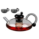 High borosilicate high temperature filtration teapot glass teapot heat-resistant glass tea set home coffee maker