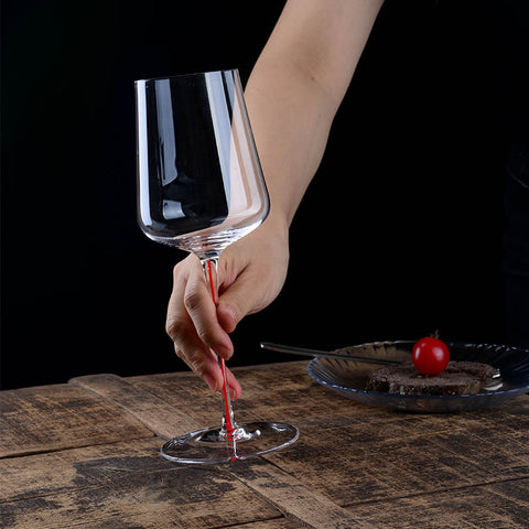 Luxury high-end Burgundy home crystal glass wine glass highball glass peach heart champagne glass Yan value red wine glass
