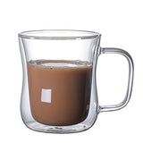 Cross-border supply high borosilicate double-layer glass cup high temperature resistant creative transparent with handle tea milk coffee water cups
