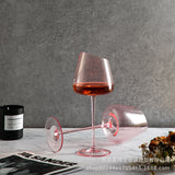 French flamingo red wine glass crystal glass goblet light luxury style high value wine glass crystal glass gift