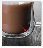 High borosilicate glass set of household simple double-layer glass heat-insulating water cup milk coffee cups