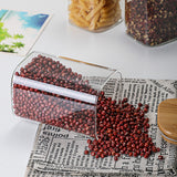 Spot wholesale high borosilicate glass storage jars household kitchen nuts groceries tea square storage sealed jar